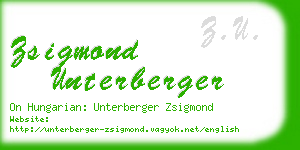 zsigmond unterberger business card